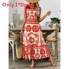 Vintage Art Deco Dress With 3d Print And High Waist For Casual Or Party Wear