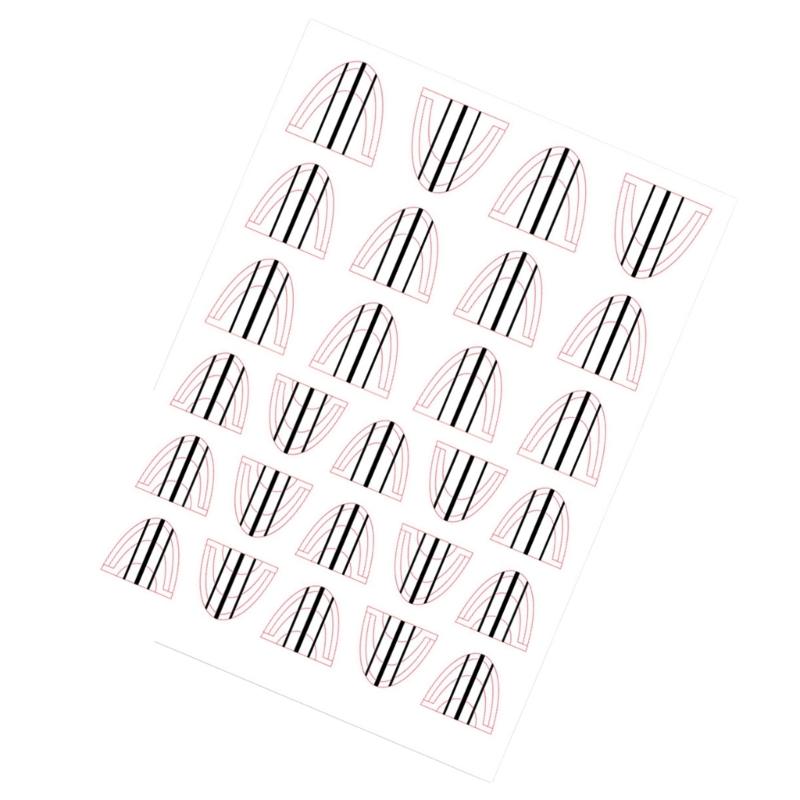 

1Sheet 3D Adhesive French Tips Nail Art Stickers Decals Nails Stickers Plaids Lines Nails Art Designs Nail Art Decals