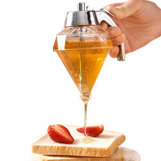 Yousheng 2/3Pcs Maple Syrup Dispensers Honey Jars with Stand Handle Design Large Capacity BPA Free No Drip Honey Holders