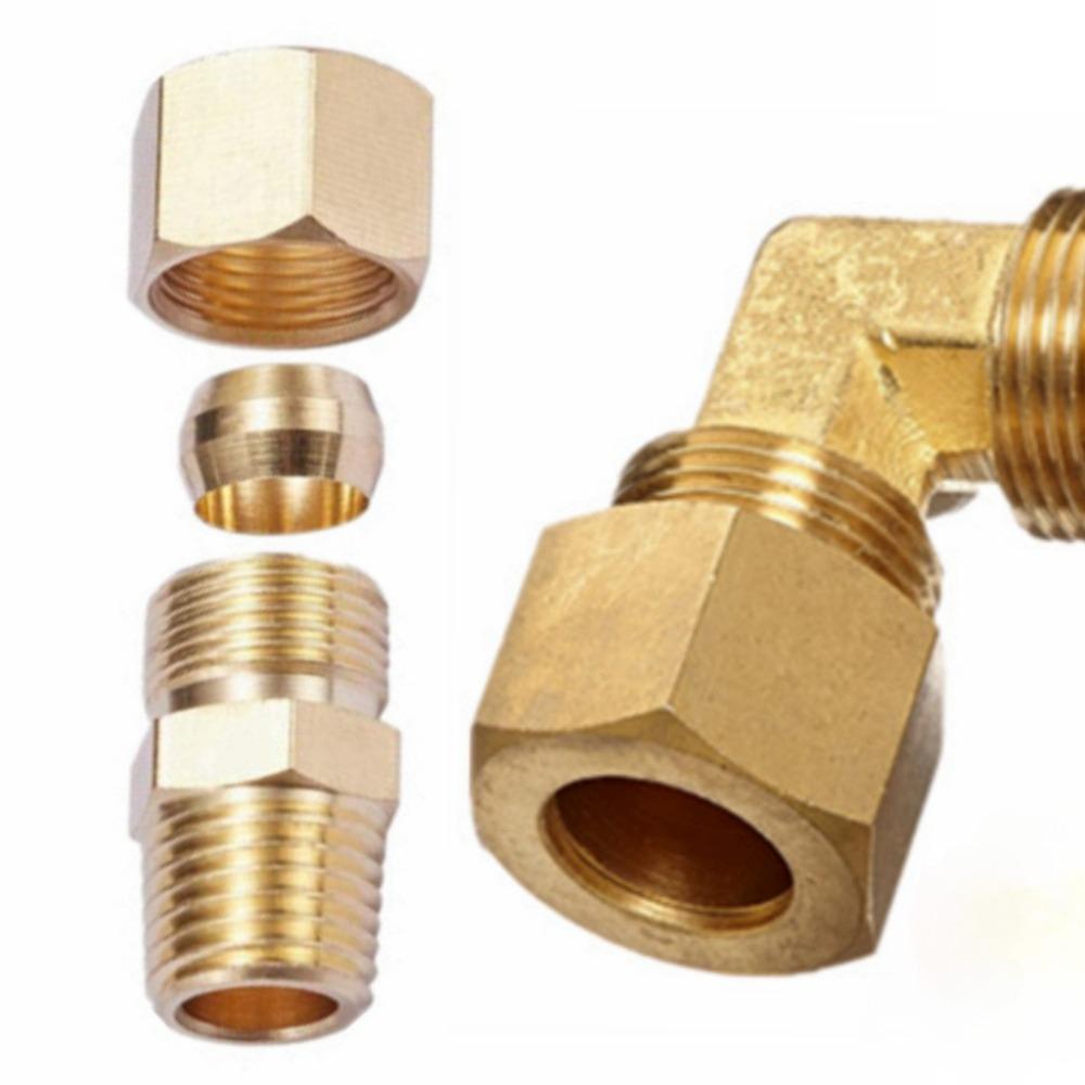 Gerader Winkel 1/8" 1/4" 3/8" 1/2" NPT Außengewinde x 3/16 1/4 5/16 3/8 1/2 5/8 Zoll Rohr-Klemmverschraubung Messingfitting Gas Kraftstoff Wasser