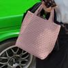 New Internet Celebrity Bag Hand-woven Tote Mother Bag Business Commuter PU Large Capacity Handbag