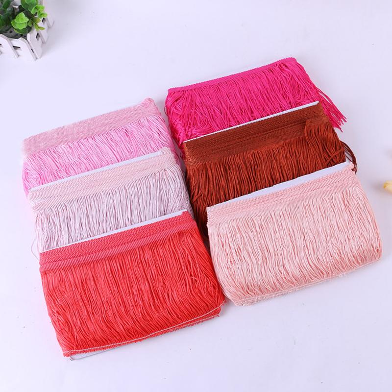 10 metrů latinská třásňová krajka makramé 15cm krajková ozdoba třáseň rayon DIY samba taneční šaty jevištní oděv šicí doplněk