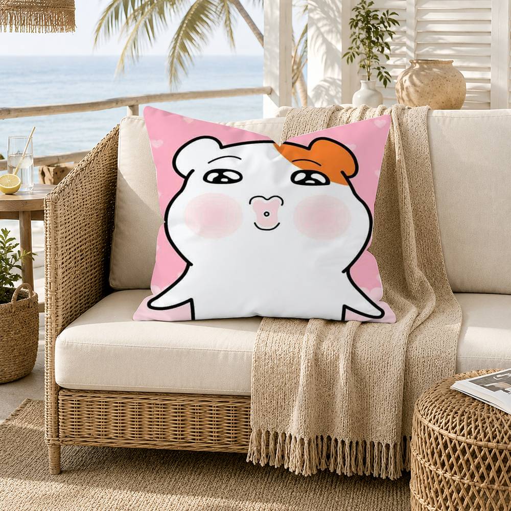 CUTE HHamtaro Kawaii World Pillow Case for Sofa Living Room Home office Decor Protective Cover