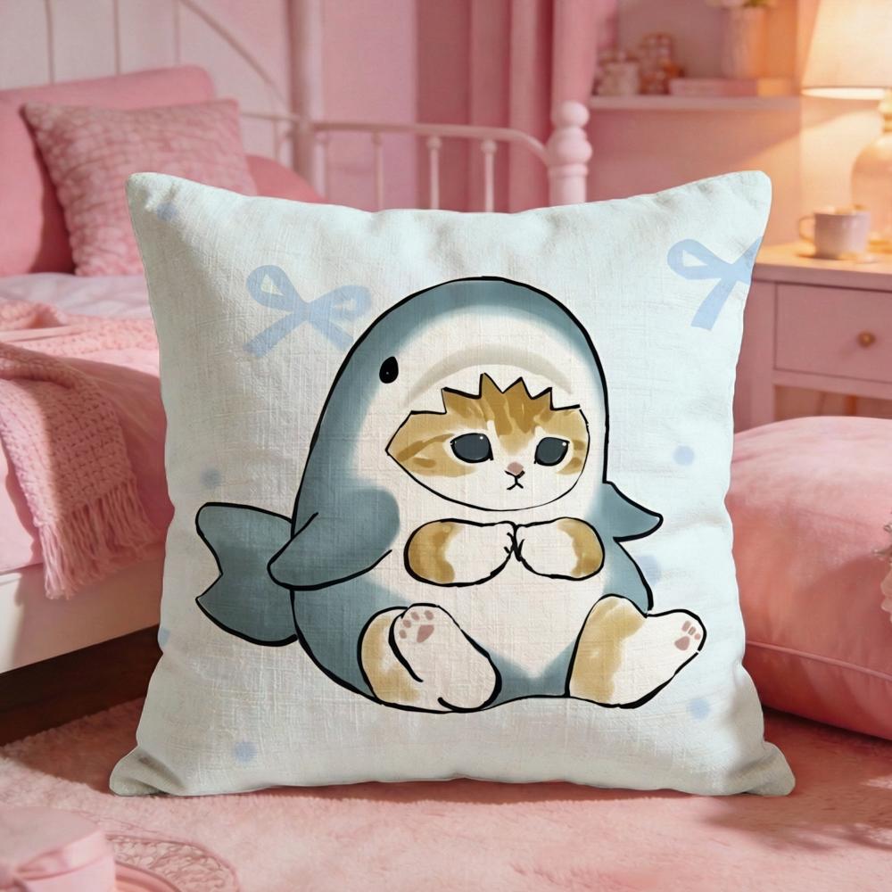 MMofusands Cute Cartoon Cushion Cover Premium Comfort Reversible Pillow Cove Two In One Design For Any Room  Car Interior