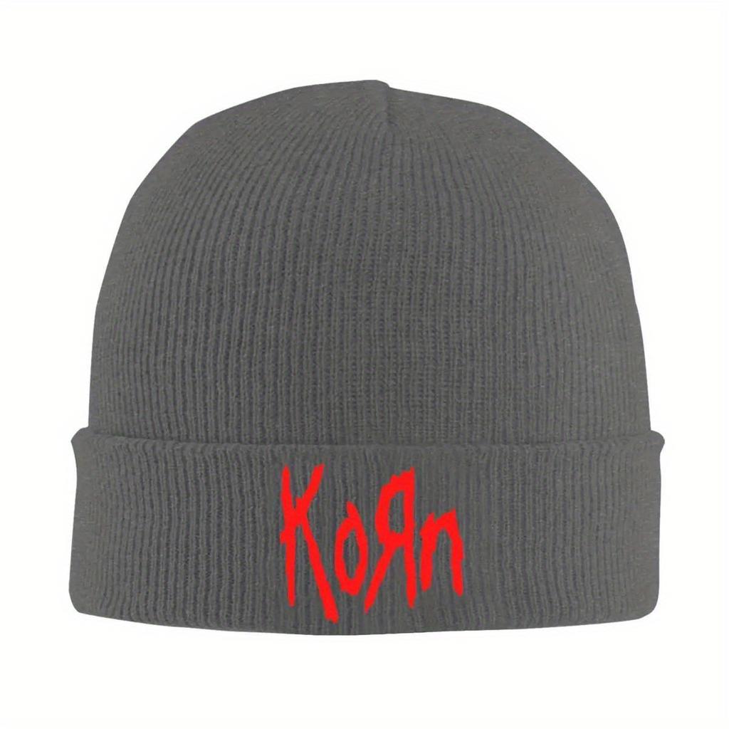 Korn Rock Band Knit Cuff Beanie Skull Hats For Men Women Winter Skull Beanies Knitting Hat Cap
