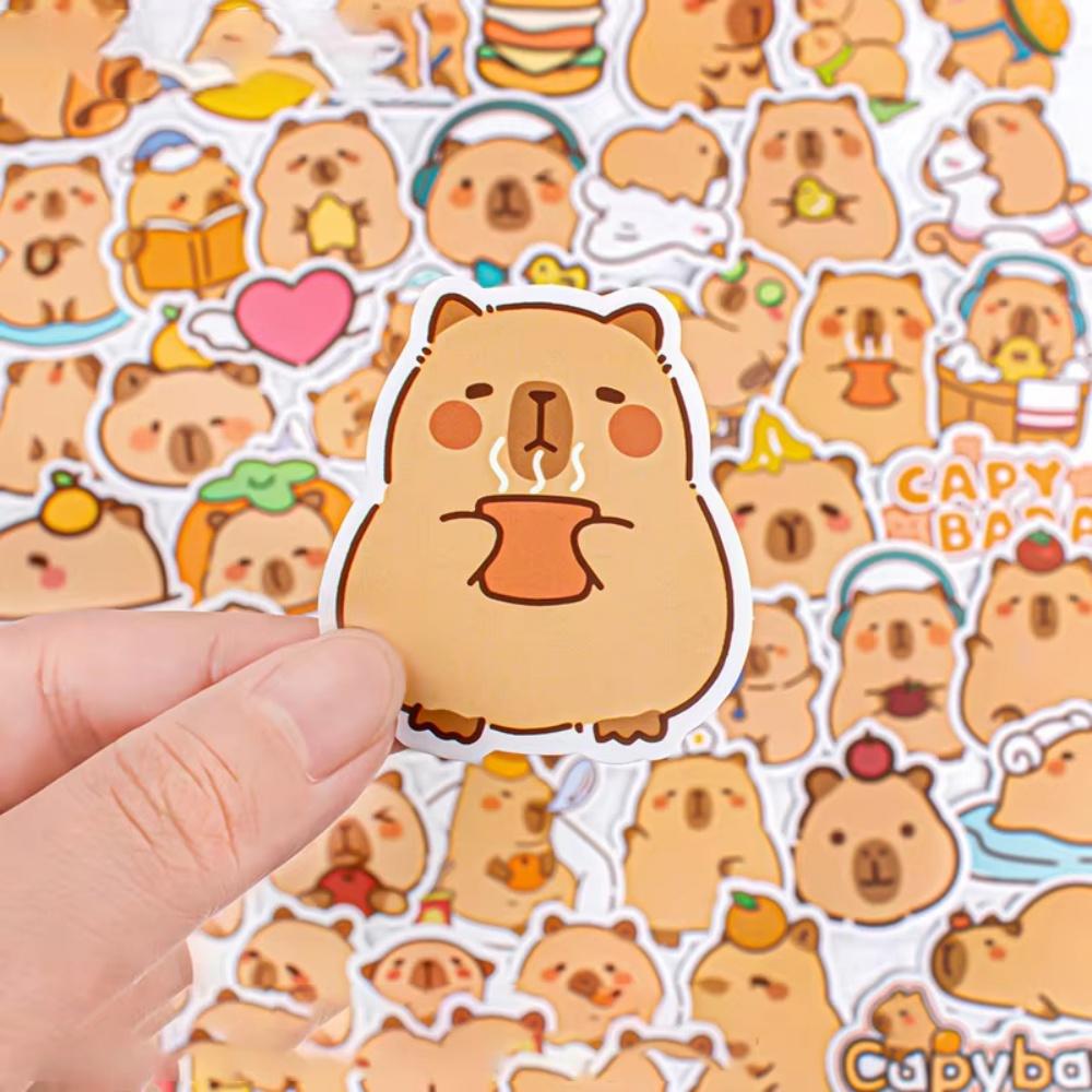 50 Stück Capybara Graffiti Aufkleber Niedlich Cartoon Kreativ Lustig Mode Dekoration Scrapbook Handy DIY Zubehör Großhandel