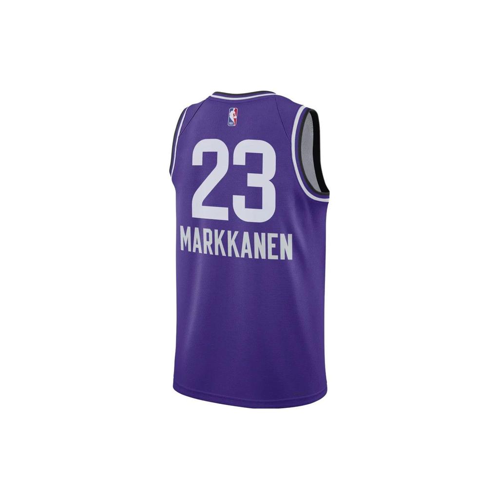 Nike Koszulka Dri-Fit NBA Swingman Wzór z Literami i Numerami Nadruk Kamizelka do Koszykówki Edycja Miejska Sezon 2023/24 Utah Jazz Markkanen 23 Koszulka Męska DX8521-507