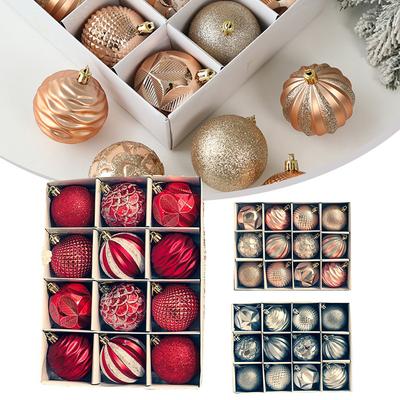 12PCS 6CM Christmas Ball Ornaments Christmas Tree Hanging Ball Decorations Ornaments For Holiday Wedding Party New Year Pendant