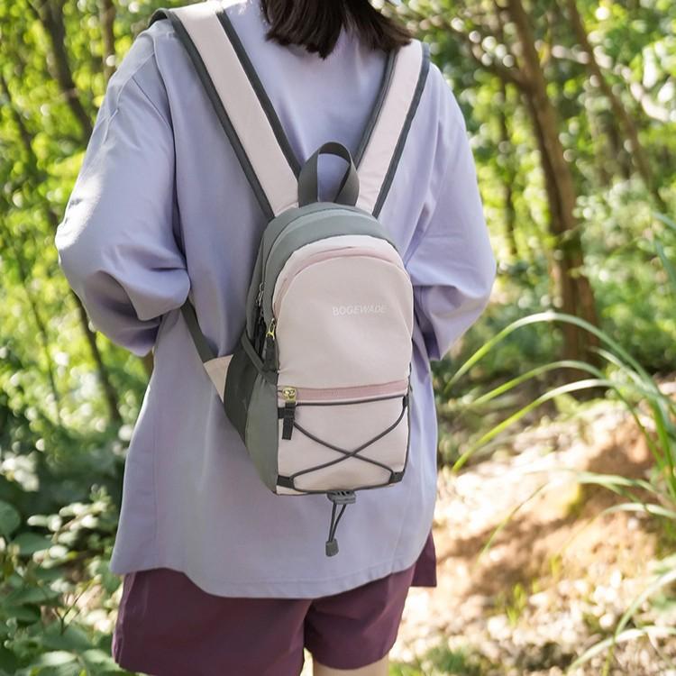 Schoolbag Wholesale Sports Backpack Fog Low Saturation Color Matching Backpack Couple Hiking Camping Versatile Backpack