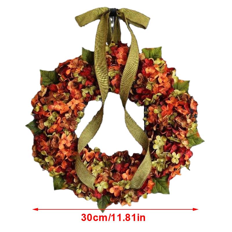 Autumn Artificial Wreath Silk Flower Material Thanksgiving Decorations Exquisite Fall Decorations Home Decoration 30cm