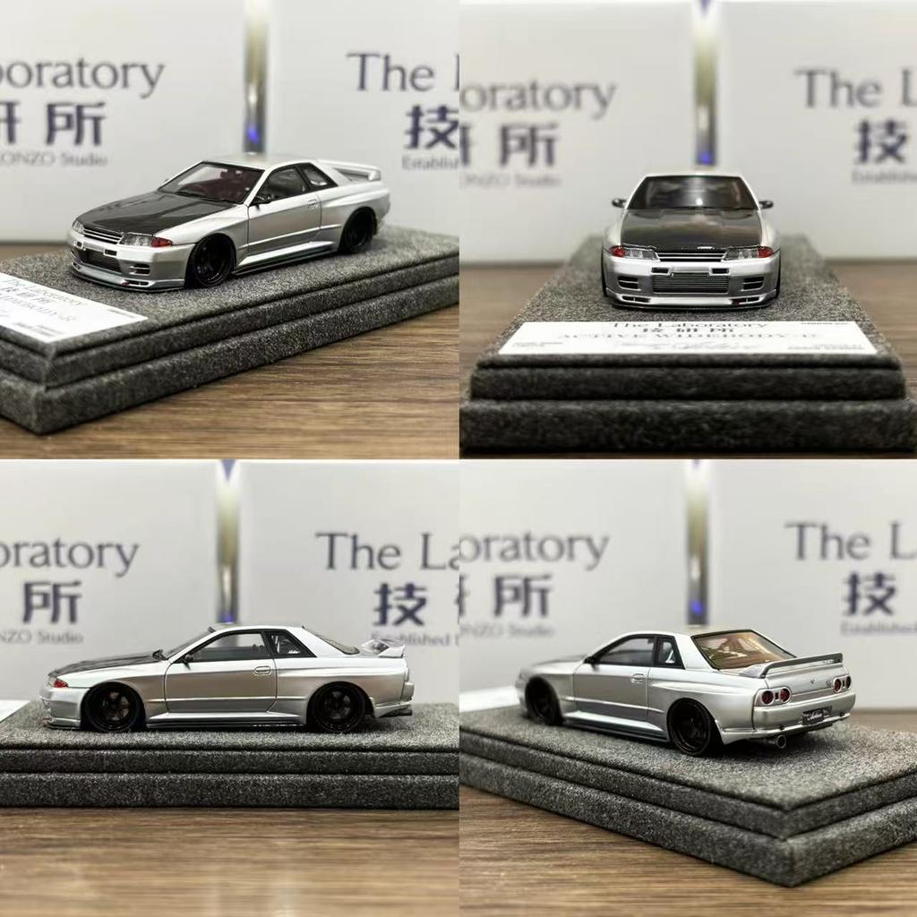 Ready Stocks The Laboratory 1/64  R32 Titanium Silver Resin Fully  Collection Gift Scale Model Car