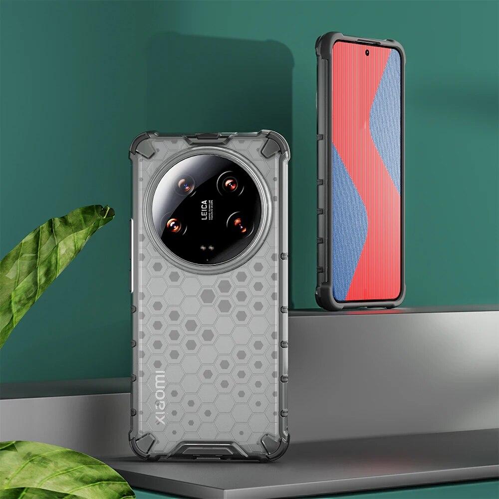 

Противоударный защитный чехол KEYSION для Xiaomi 14 Ultra 5G 14 Pro 13 Ultra, силиконовый + прозрачный сотовый чехол для телефона из ПК для Redmi A3 for Xiaomi 14 Ultra темно серый