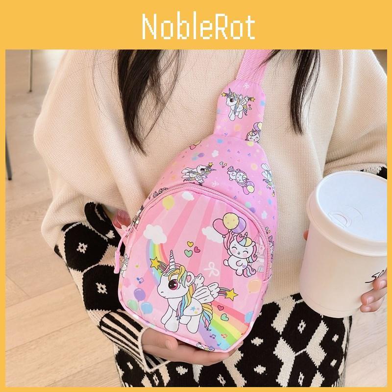 Childrens Nylon Fashionable Chest Bag Vibrant Cartoon Design For Gender Neutral Ages 3 To 6
