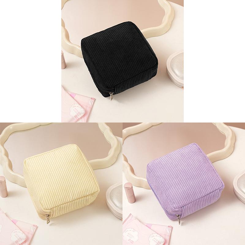 Toiletry Bag Sanitary Pad Pouch Small Makeup Bag Cosmetic Storage Pouch Women Pad Pouch Cute Cable Case SNBD003