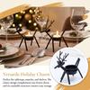 2pcs Reindeer Candle Stand Metal Tealight Holder Ornament Candle Table Decor  Dining Room