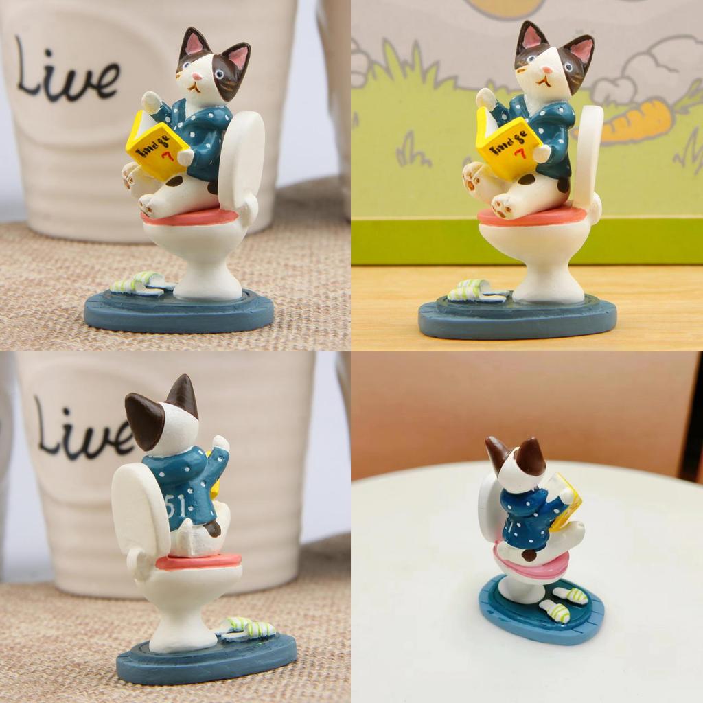 Cartoon Cat Resin Figurine For Party Favor And Business Promotion