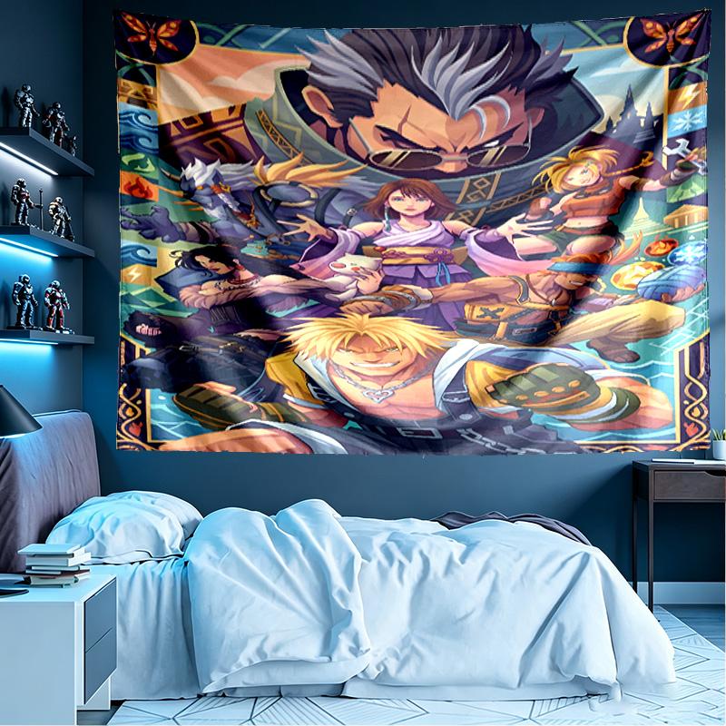 Final Fantasy Print Tapestry, Lightweight Wall Hanging, for Bedroom, Dorm, Living Room, Home Art Decor, Birthday Christmas Gift for Friends