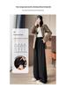 2026 High-End Black Women's Petite Wide-Leg Drape Suit Pants for Spring/Summer