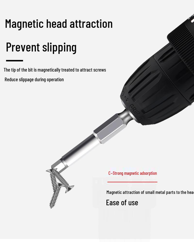 Hexagonal High Hardness S2 Bit Set for Pneumatic & Electric Screwdrivers