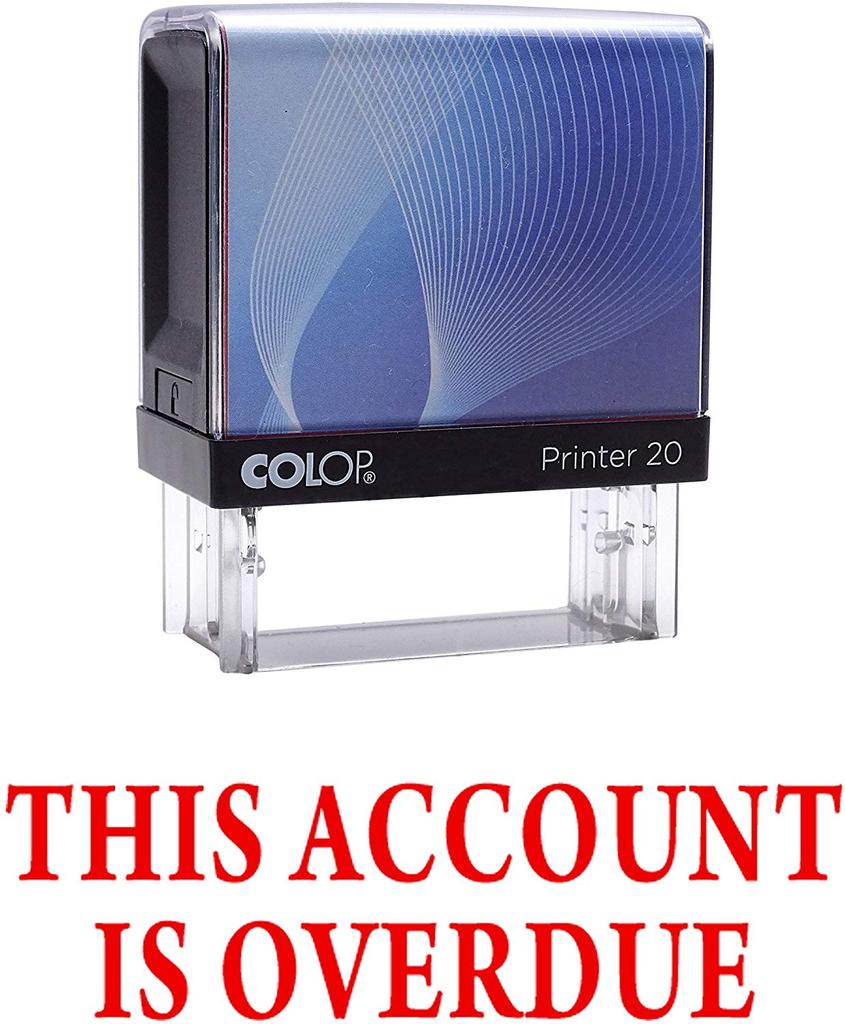 THIS ACCOUNT IS OVERDUE Self Inking Rubber Stamp Custom Colop Office Stationary P20 Mini