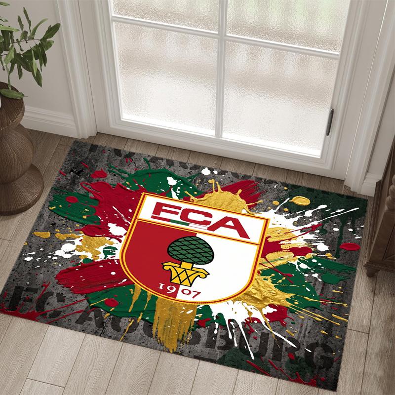 FC Augsburg FC Design Crystal Velvet Carpet Cozy Non?Slip Printed Rug For Bedroom Living Room Entrance