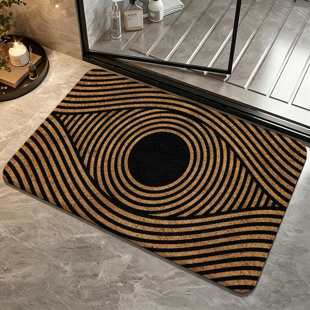 Böser Blick Vintage Kork Fußmatte Druck Bodenmatte Schlafzimmer Teppich, Badezimmer Fußmatte, Fußmatte, Rutschfest Saugfähig Vielseitig
