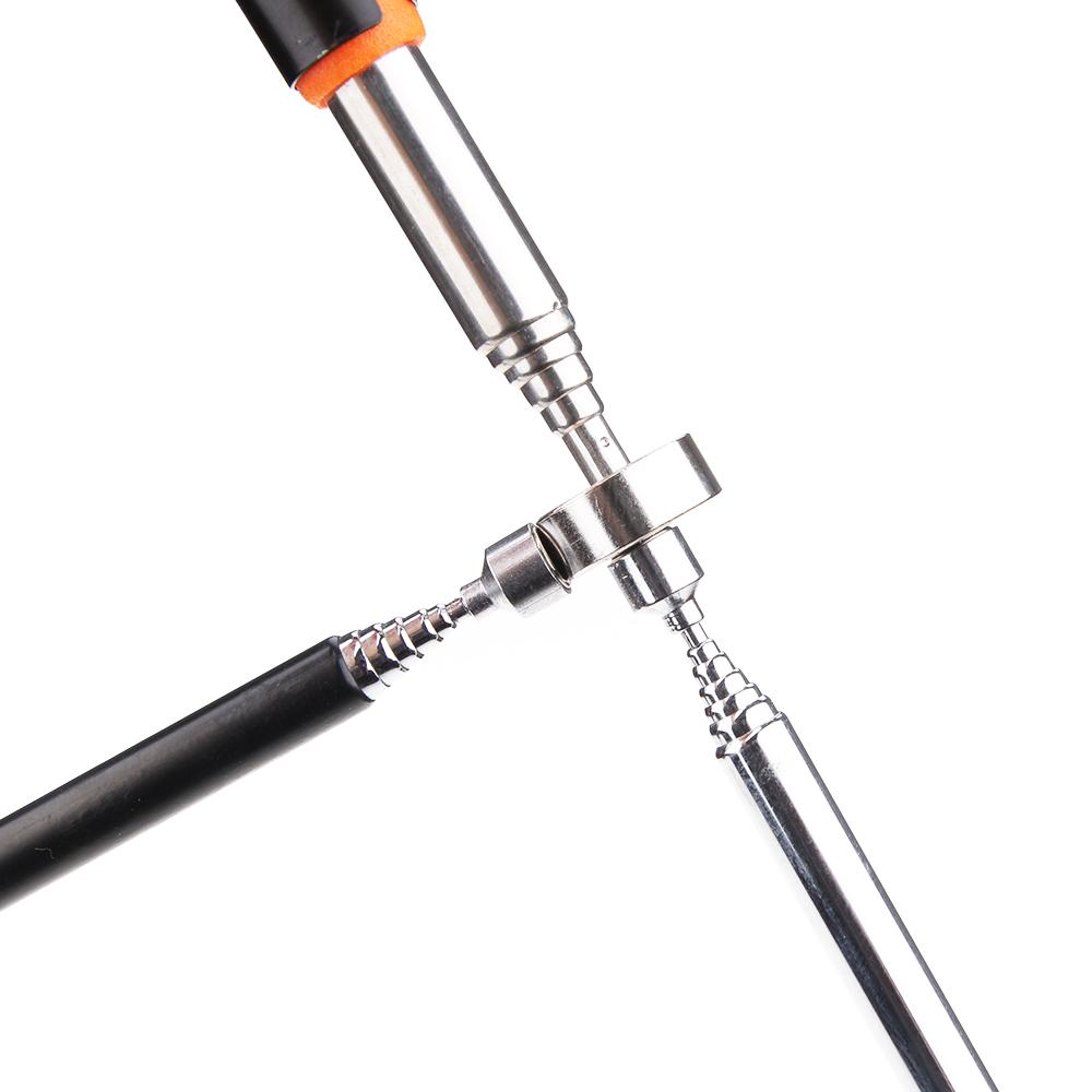 Tragbarer Mini-Teleskop-Magnetmagnetstift, handliche Werkzeugkapazität zum Aufnehmen von Mutternbolzen, ausziehbarer Tonabnehmerstab