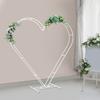 Bymaocar 6.7*6.7FT Heart Shape Arches Backdrop Stand with Base,Love Balloon Column Frame for Proposal,Wedding,Anniversary Party