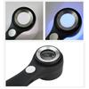 40X Magnifying Glass Rechargeable Handheld Magnifier with Light Brightness Adjustable Double Glass Lens Loupe 