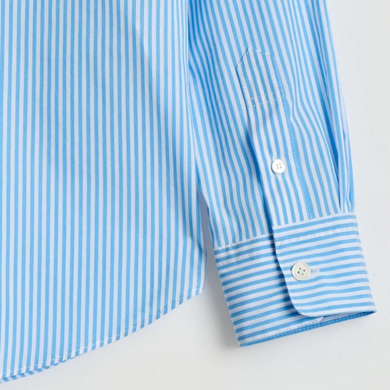 BCBG Logo Embroidered Stripe Blouse B4s2b426