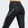 Adidas By Stella McCartney Truepace High Waist Reflective Running Leggings Women Black Purple Glow IB6807