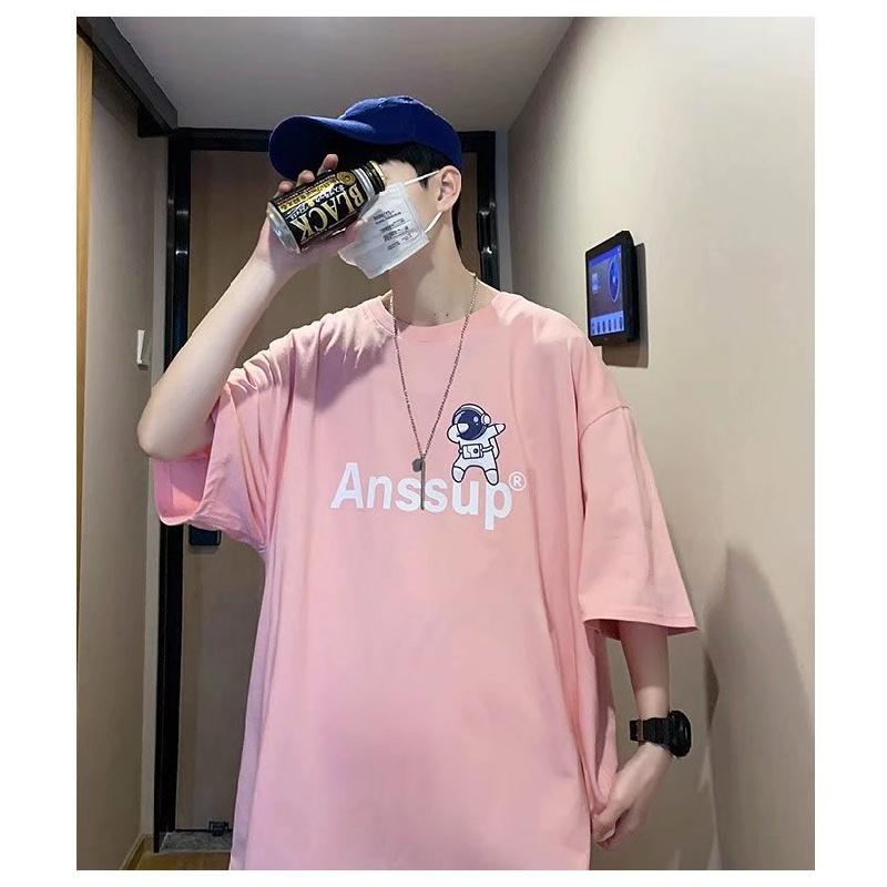 Men Short Sleeve T-Shirts Letter Graphic Print Half Sleeve Tshirts Pullover T-shirt Casual Tee Man Casual Round Neck Retro Tops For