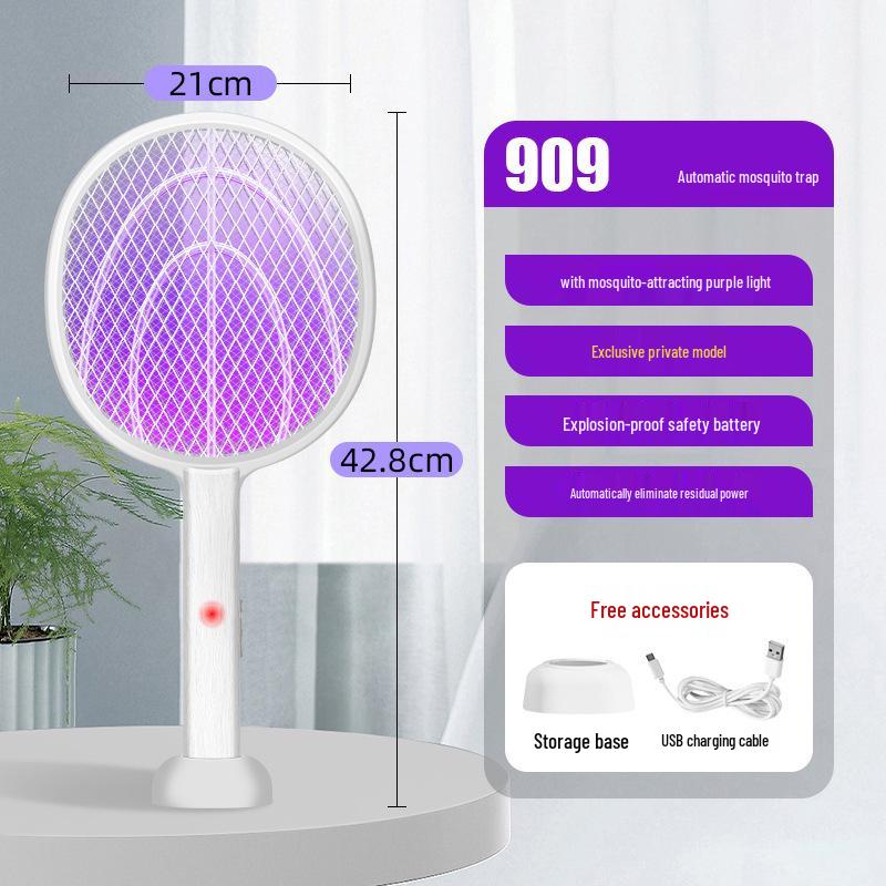 Rechargeable Electric Mosquito Swatter with Lithium Battery Mosquito Repellent - Fly Killer and Mosquito Killer.