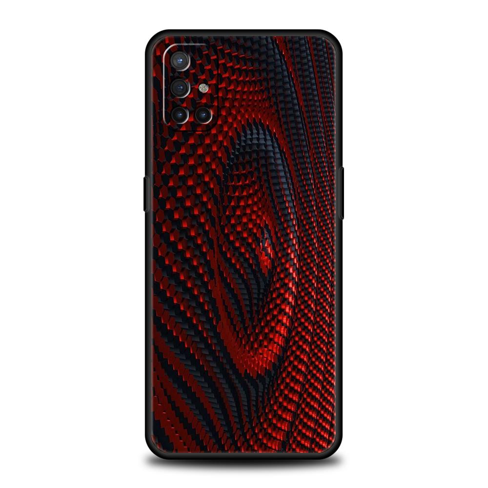 Phone Case For Oneplus 13R 12R 13 12 10T 10R Nord N100 N200 N10 10 9 9R 9RT CE 2 Z Pro 5G Soft TPU Cover Black Red Ripple Art