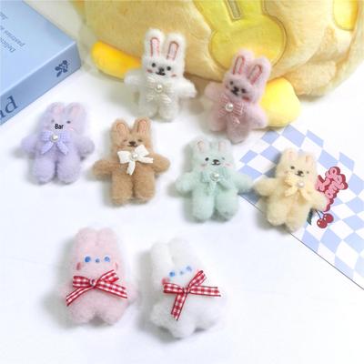 Plush Cartoon Rabbit Doll with Hair Accessories, Brooch, DIY Accessories, Shoes, Socks, Clothing, and Hanging Ornament.