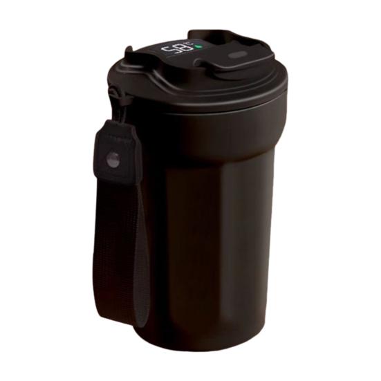 

Stainless Steel Tumbler 450ml Double Wall Vacuum Insulated Coffee Travel Mug with Leak чорний