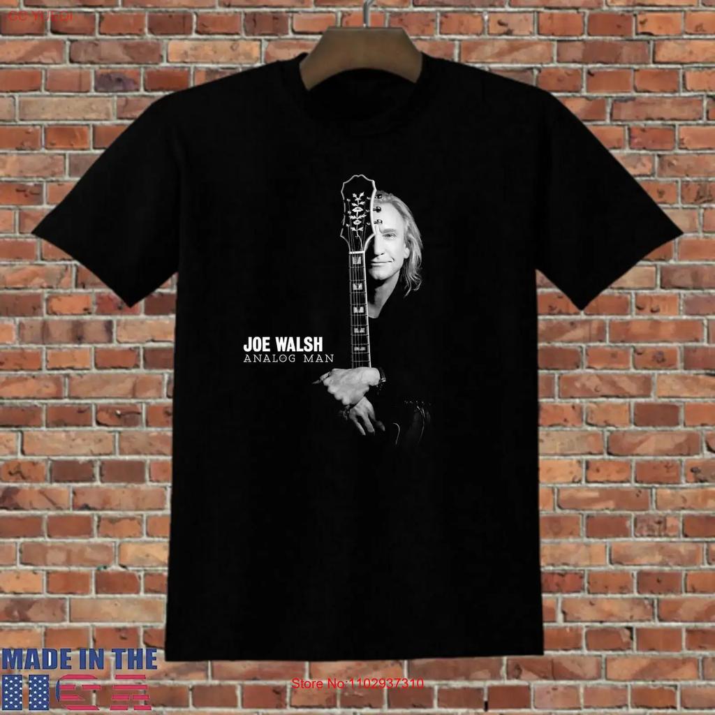 Joe Walsh Analog Unisex Baumwolle Schwarz T-Shirt Volle Größe S 5XL Vintage Atmungsaktiv Leicht Weich Herren Dehnbar Unisex Lässig