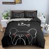 Cartoon Dog Duvet Cover Cute Pet Printed Bedding Set Comforter Covers Twin King Quilt Cover With Pillowcase Bedclothes 2/3Pcs