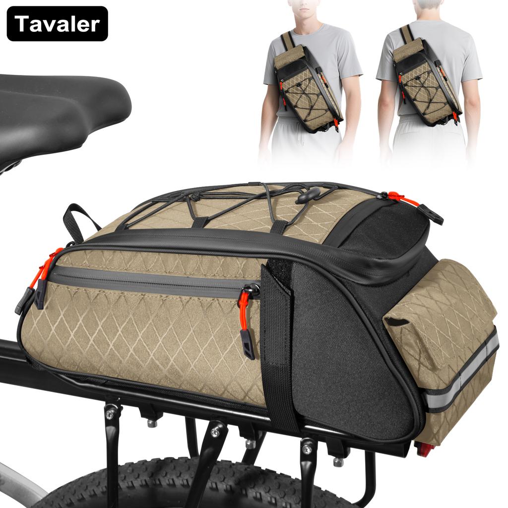 New Bike Trunk Bag Upgrade 900D 10L Large Capacity Anti-Tear Multi-Use Quick Install fixing Commuting outdoor Bicycle Accessory