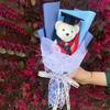 Artificial Flower Bouquets for Children Student Teacher Graduation Flower Bouquets with Toy Bear for Graduation Ceremony