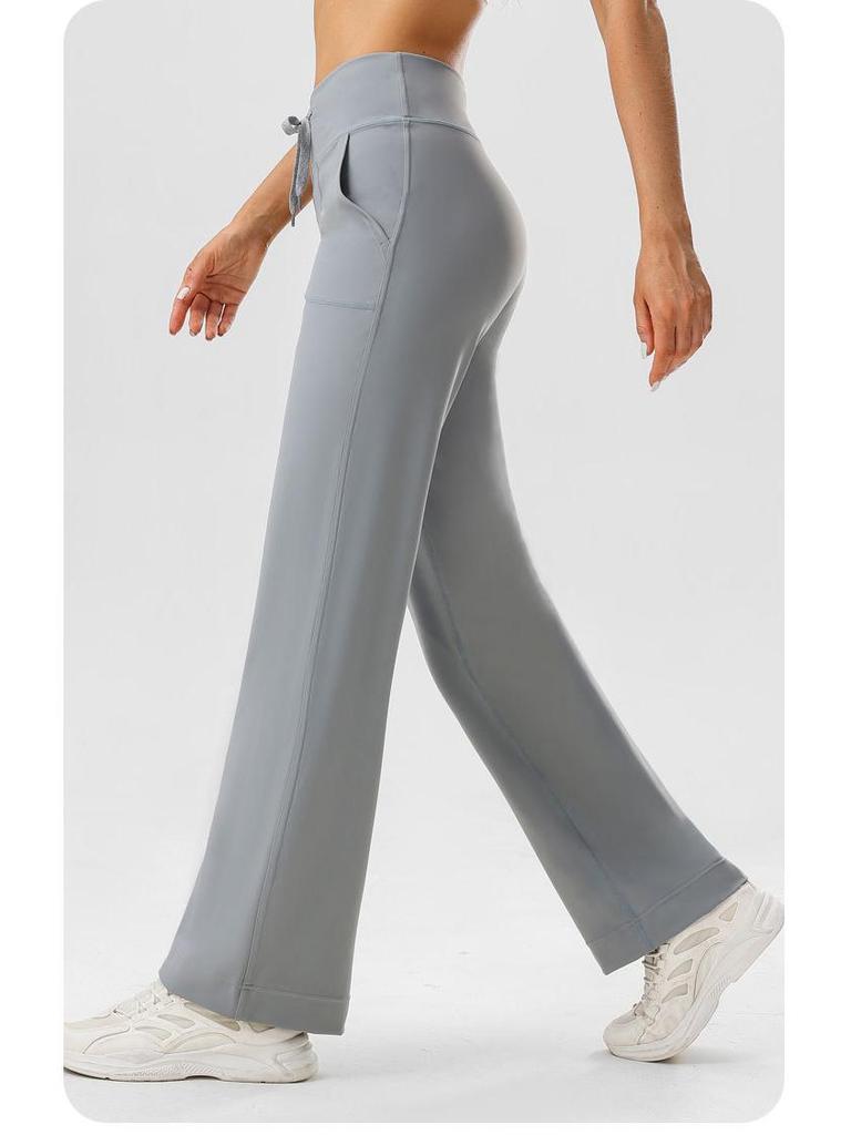 High-Waisted Women's Straight-Leg Yoga Pants for Training and Outdoor Sports