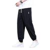 Plus Size Férfi Melegítőalsó Sportruházat Gumis Derék Alkalmi Bő Nadrág Fekete Szürke Pamut Jogger Férfi Laza Nadrág