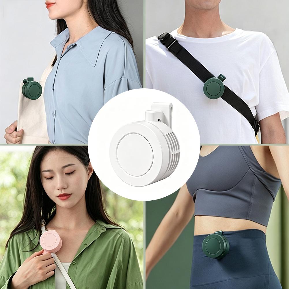 Rechargeable Mini Waist Fan | Portable Bladeless Handheld Desktop Fan with Waist Clip for Outdoor Use