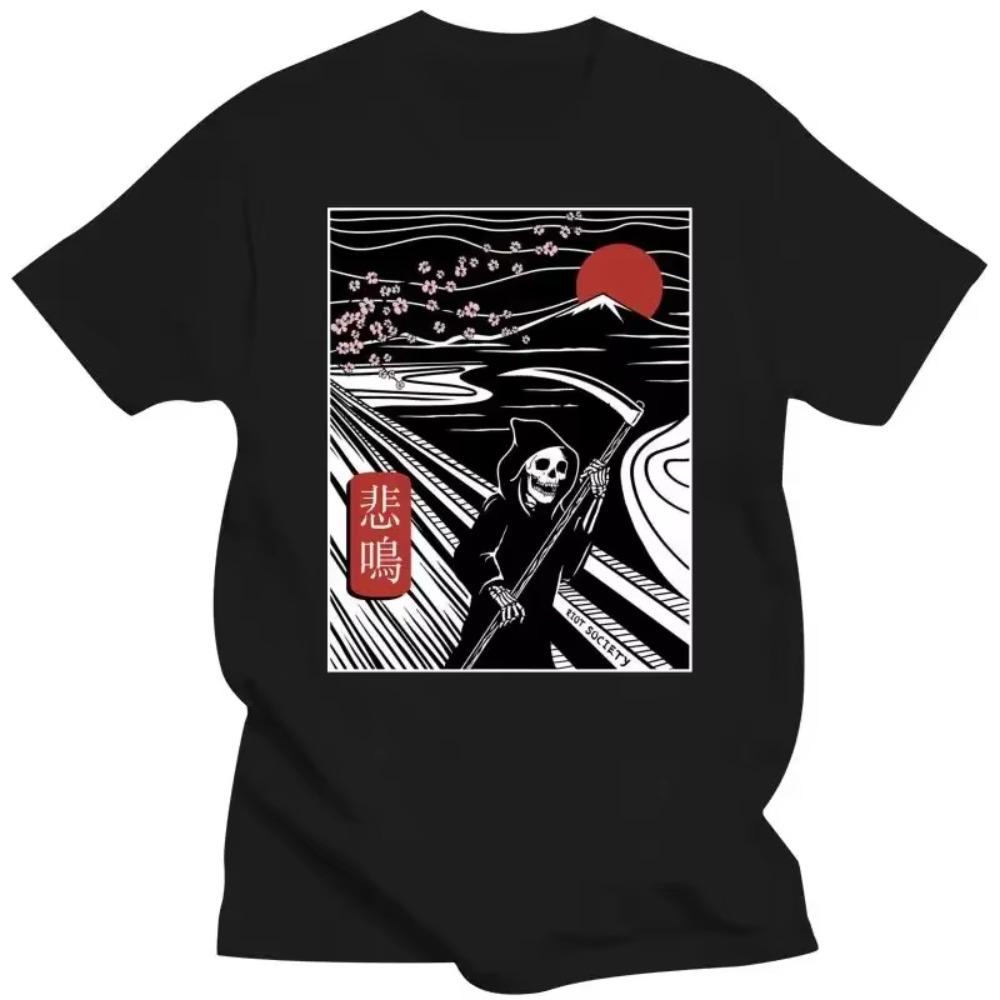 

мужская одежда топы New Riot Society Scream Reaper Мужская футболка Летняя футболка XXXXXL чёрный