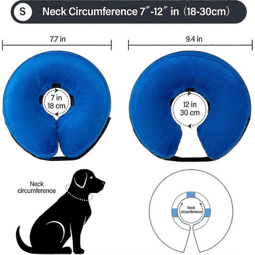 Inflatable - Recovery - Cone Collar For Dogs Cats After Surgery Soft Protective Recovery Collar Cone Prevent Pets From Touching Stitches Wounds And Ra