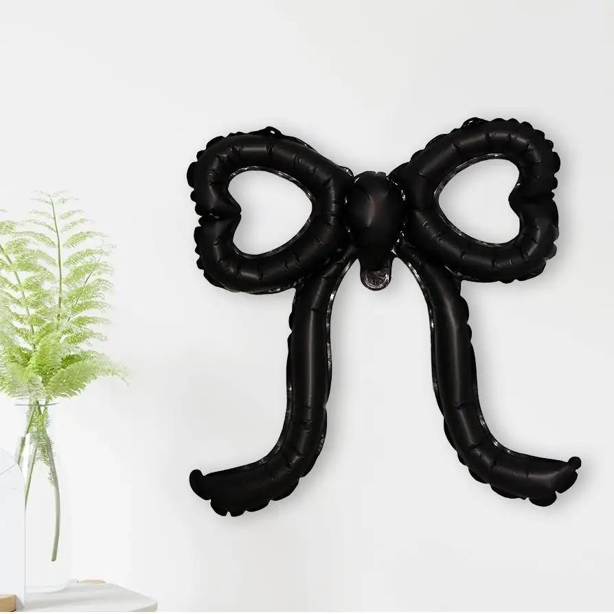 1PCS Bows Balloons Pink Beige Bowknot Party Decorations for Baby Shower Bridal Engagement Wedding Balloons Photo Props Supply