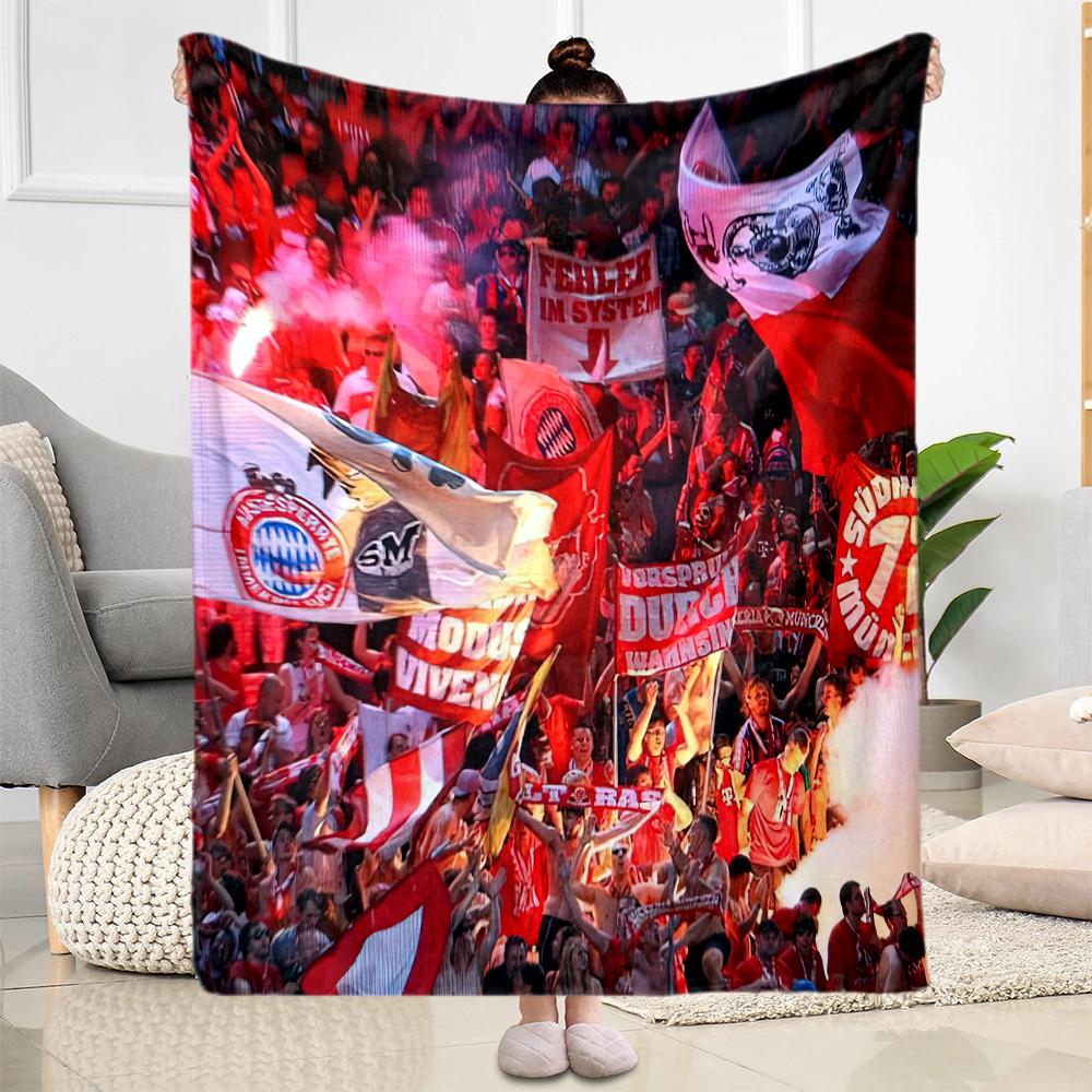 Bayern Munich Blanket Warmthful Decor Perfect for Bedding Chair Livingroom for All Seasons Stylish Decor Ideal Gift For Birthday Valentine'S Day