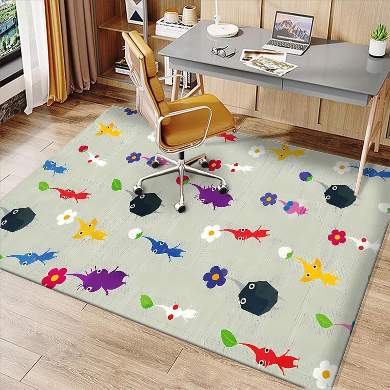 Pikmin Printed Absorbent Washable Carpet, Non-Slip Bathroom Mats, Kitchen Rugs, Yoga Mat,Living Room Entrance, Camping Picnic Rugs