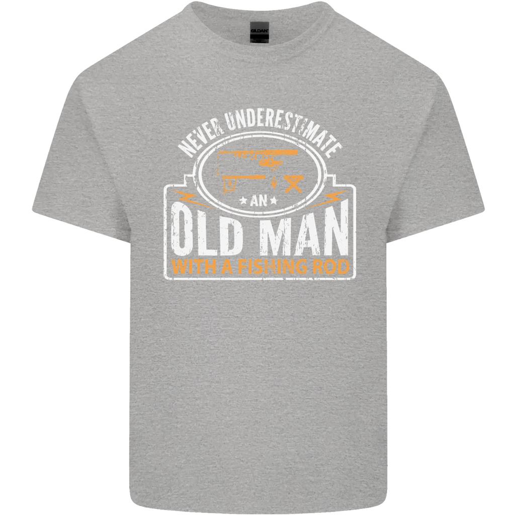An Old Unisex With a Fishing Rod FisherUnisex Unisexs Light Cotton TShirt