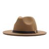 eBay European and American fashion autumn and winter new M belt woolen top hat men's and women's jazz hat